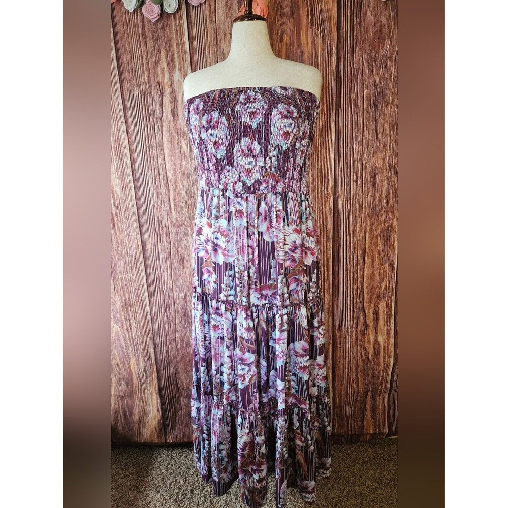City Chic Strapless Ruffle  Maxi Dress Plus Size 16W